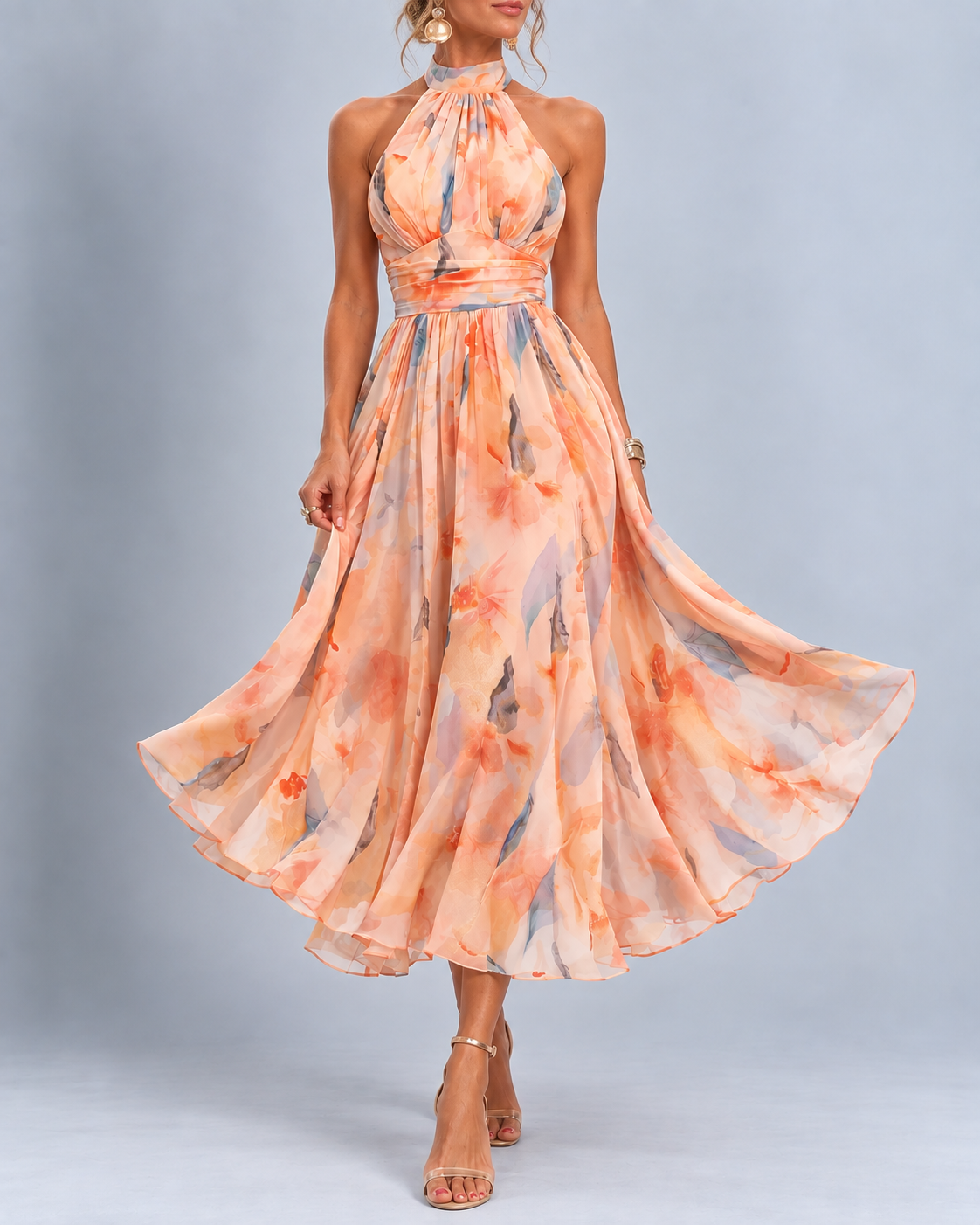 Costanza | Abito Midi Floreale Elegante