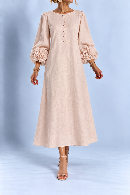 Elettra | Abito midi floreale elegante