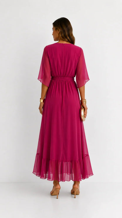 LÉA | Abito Maxi in Chiffon