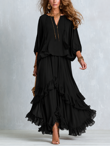 Celestina | Completo Elegante con Volant