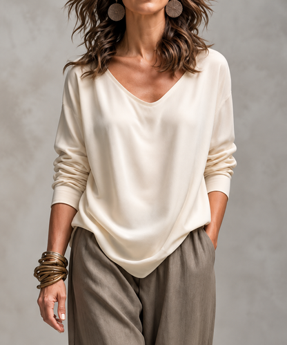 Simona | Nuovo Completo Leggero da Donna in 3 Pezzi Cappotto Lungo Aperto Davanti + Top + Pantaloni a Gamba Larga, Set Casual da Ufficio, Stile Bohemien per l'Autunno