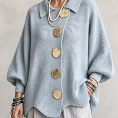 Caterina | Cardigan Elegante con Bottoni Dorati