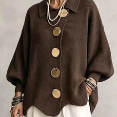 Caterina | Cardigan Elegante con Bottoni Dorati