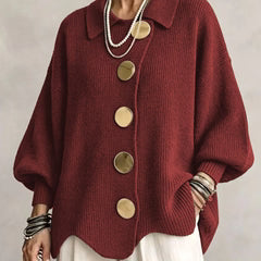 Caterina | Cardigan Elegante con Bottoni Dorati
