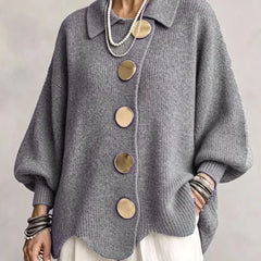Caterina | Cardigan Elegante con Bottoni Dorati