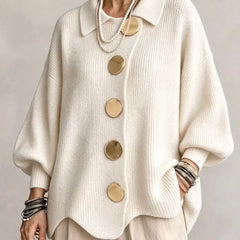 Caterina | Cardigan Elegante con Bottoni Dorati