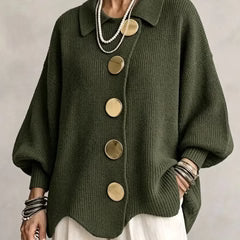 Caterina | Cardigan Elegante con Bottoni Dorati