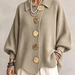 Caterina | Cardigan Elegante con Bottoni Dorati