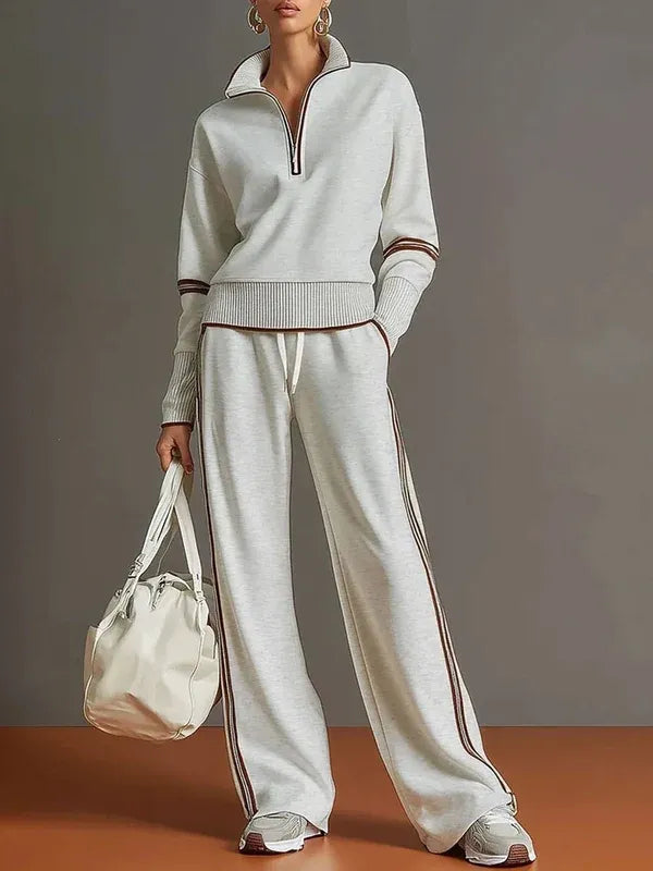 Benedetta | Completo Casual con Felpa a Righe