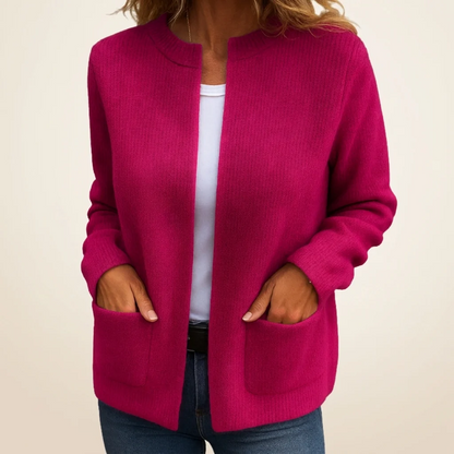 Colette | Gilet zippé en maille chaude à poches