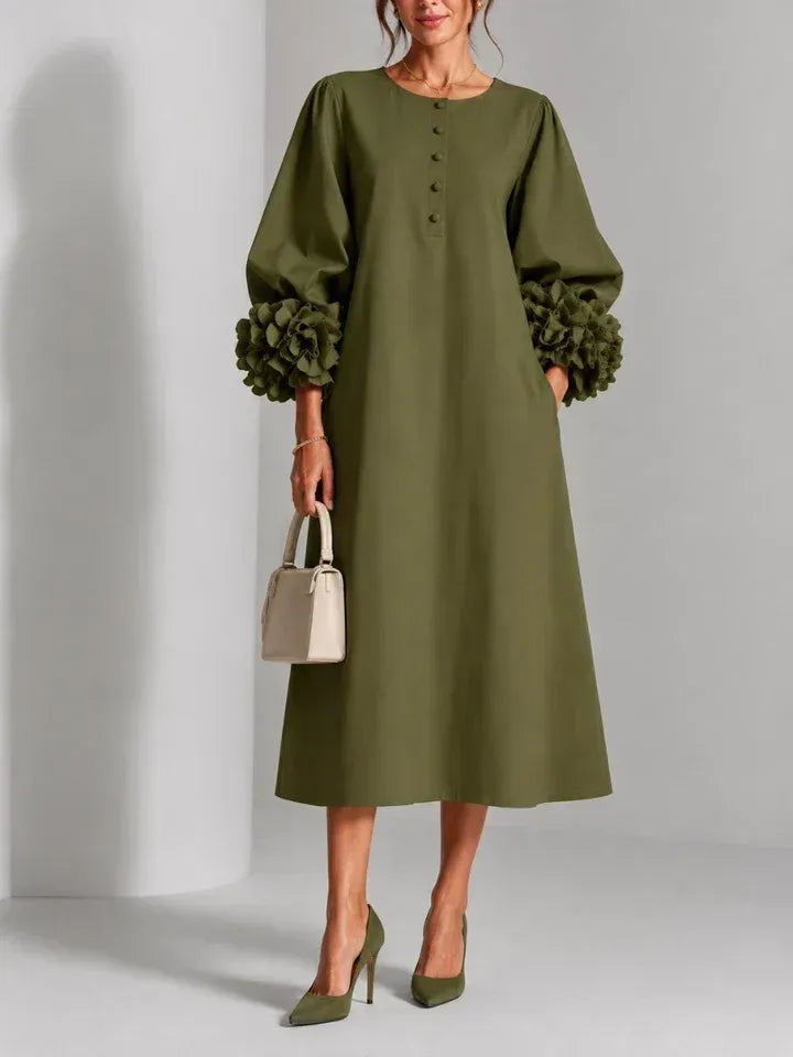 Elettra | Abito midi floreale elegante